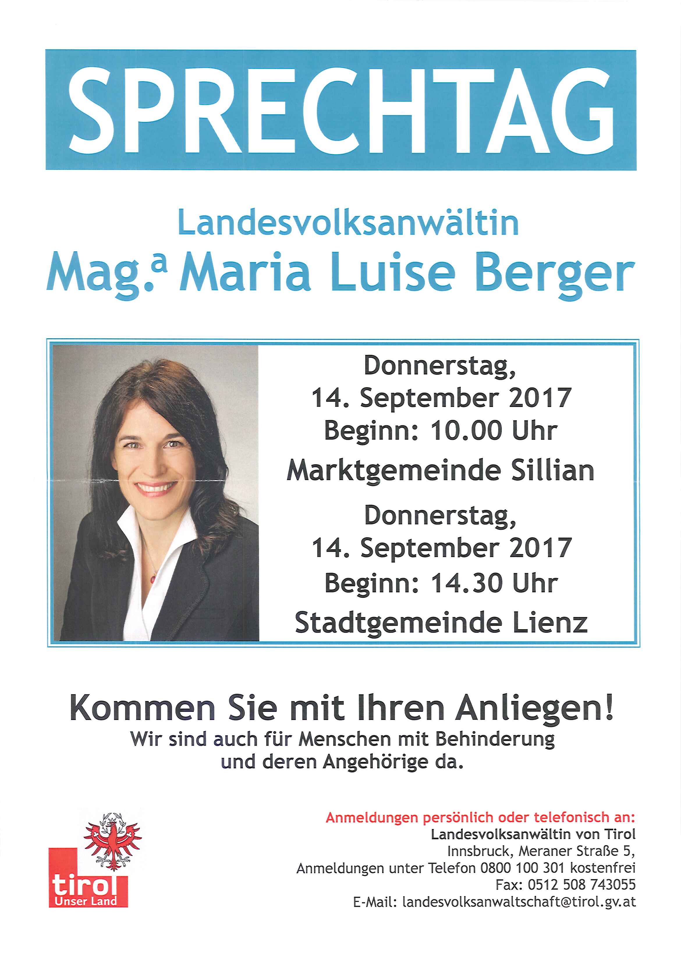 Sprechtag Landesvolksanwltin