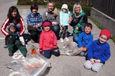 Müllsammelaktion - gemeinsam mit der VS und dem Kindergarten